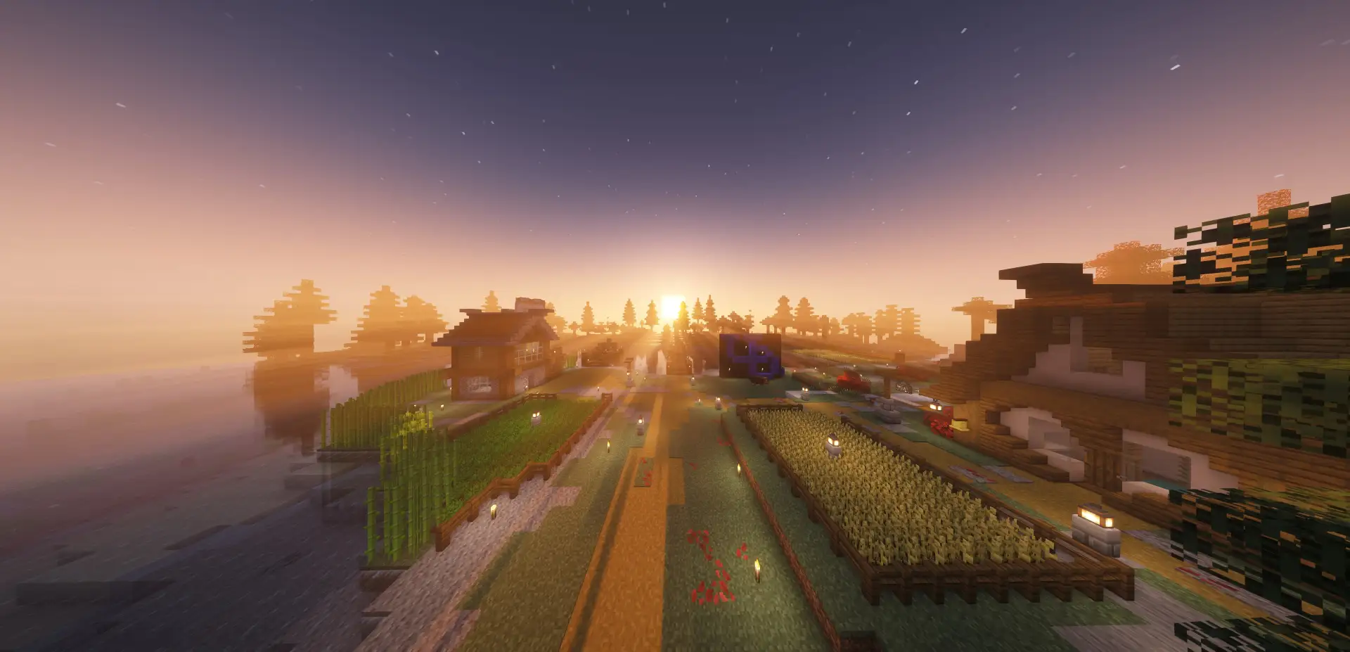 Sunset at a player base